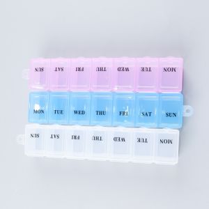 7 Days Weekly Pill Box Organizer PP Plastic Material Easy To Carry