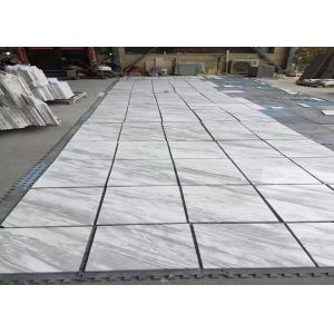 Smooth Surface Natural Marble Tile 80 - 90 Polished Degree High Hardness