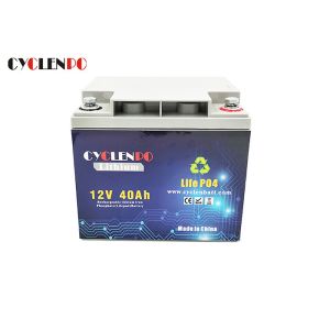Custom Deep Cycle LiFePO4 Battery 40ah For Motorcycle / Emergency Lighting