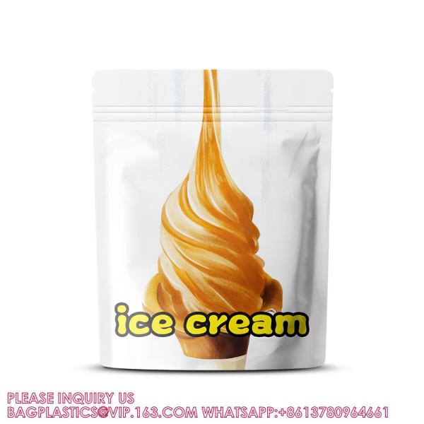 Customized Print Ice Cream 7.0g 14g Stand Up pouch bags 3.5g Snack Aluminum Foil
