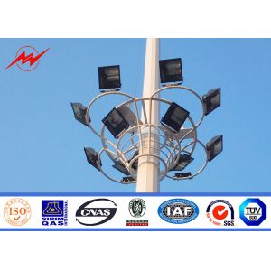 20m Port Professional High Mast Light Pole Hot Dip Galvanization OEM Customized
