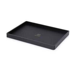 400*280*30mm black rectangular acrylic room service tray