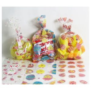 Festival Easter Egg Printed Plastic Treat bag Cellophane Bag