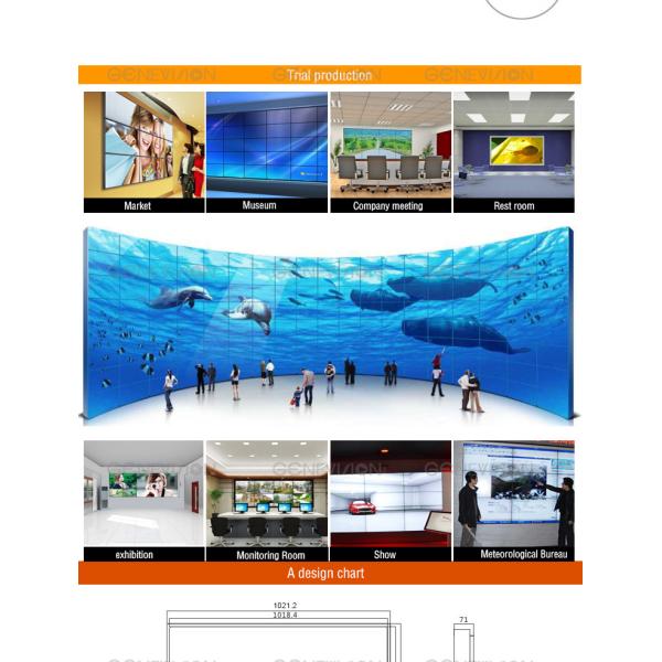 Sumsung Electronic Security Lcd Video Wall Display DID 700 Brightness FOR Exhibition