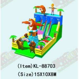 Children Fun Park Inflatable Giraffe Animals Slide For Rentals