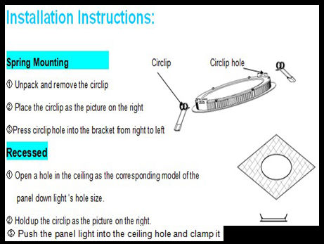 New 9W Round LED Panel Light Surface Mounted Ceiling Down Light Lamp Warm White