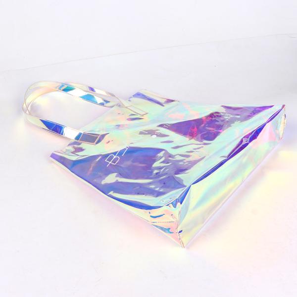 2020 women handbags plastic shoulder bag holographic laser pvc bag fashion transparent tote shopping bags for ladies