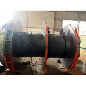 Spiral Slotted Two Rolls Wire Rope Winch Drum CE