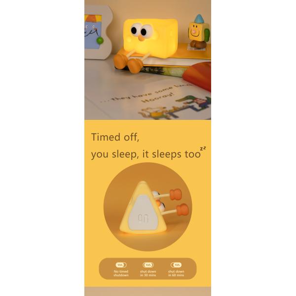 Factory Wholesale Soft Cheese Silicone Baby Nursery Lamp Sensitive Tap Control 7 Single Colors Night Light For Kids