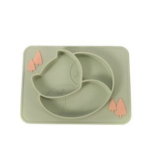 China Heat Resistant Toddler Silicone Plates Stackable For Kids Mealtime on sale