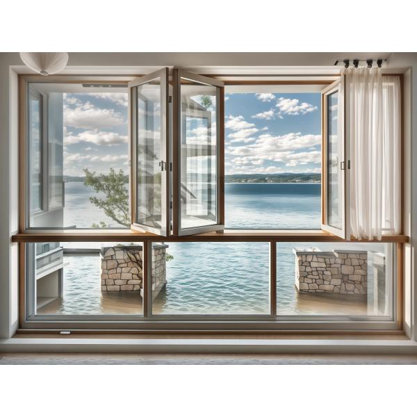 Buy Customized Folding Glass Windows Aluminum Alloy Electrophoresis at wholesale prices