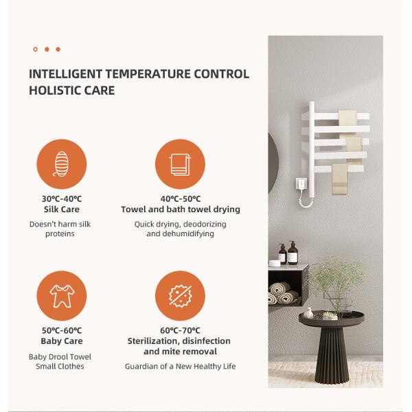 Surface Finishing Stainless Steel Electric Towel Warmer 500W for Bathroom Radiator