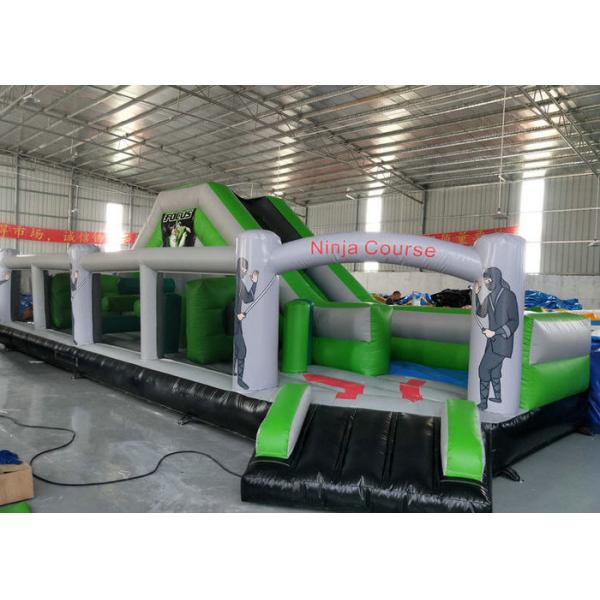 Commericial Tarpaulin Inflatable Obstacle Course Challenge For Kids