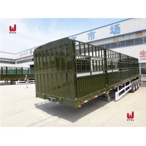 Tri Axles Truck Semi Trailers 60t Horse Livestock Trailers
