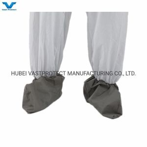 Industrial Safety Disposable Coverall with Anti-Slip Grey Bootcover and