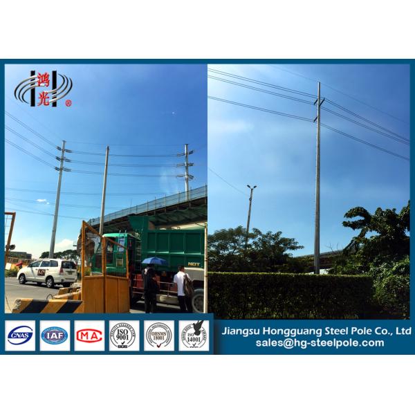 Buy Polygonal Galvanized Steel Power Transmission Poles 69KV 30FT - 80FT at wholesale prices