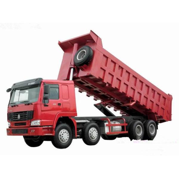 Buy 371hp Howo 8x4 tipper truck / dumper truck HW76 cab with one berth 7m length at wholesale prices
