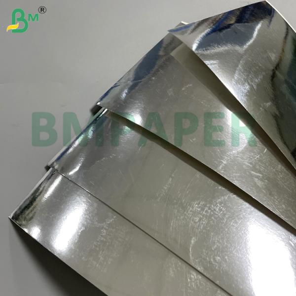 68g 70g High Stiffness & Foldability Silver Metalized Board For Cosmetic Packaging  Luxury Packaging