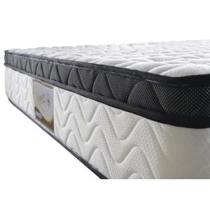 Bonnell Spring Queen Size Euro Top Mattress With Knitted Fabric Soft Foam Topper