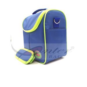 Small Blue 420D Polyester Outdoor Cooler Bag , Freezer Lunch Bag Multi Color
