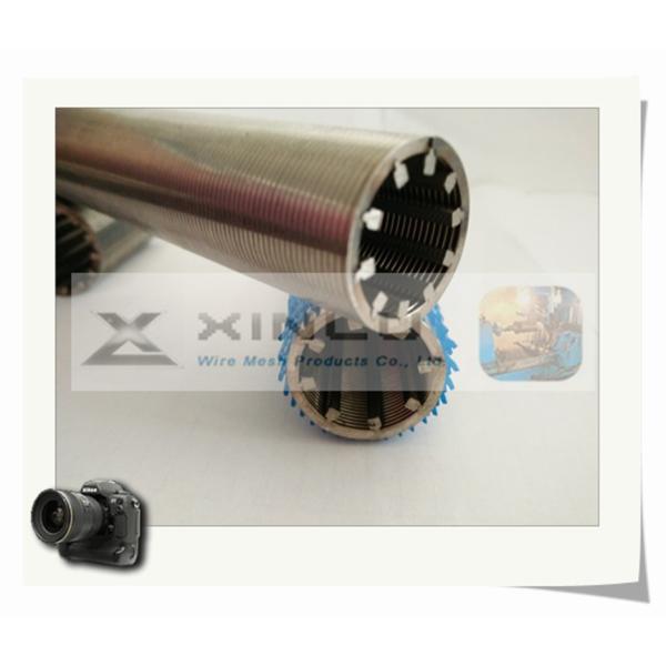 V Shape Wire Wrapped Screens Welded 316L SS Slotted Pipe 50 Micron 33mm Diameter