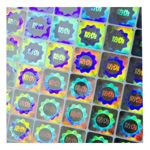 Pely Anti Counterfeit Custom Die Cut Holographic Stickers