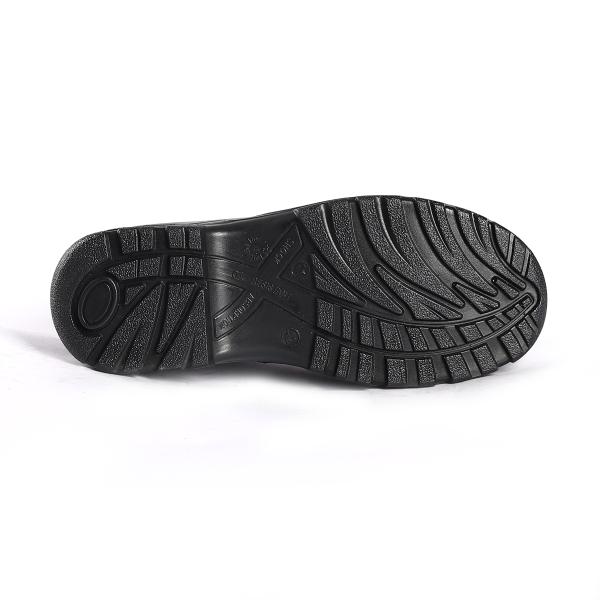 Embossed Cow Leather PU Injection Safety Shoes for Construction Site Workers' Protection and Safety