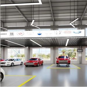 Customized Steel Structure Car Showroom Good Toughness Steel Buildings
