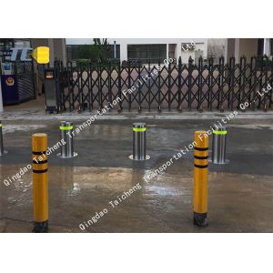 Stainless Steel Automatic Driveway Bollards , Electric Rising Bollards