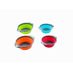 Collapsible Silicone Colander , Silicone Colander Strainer For Fruit Vegetable