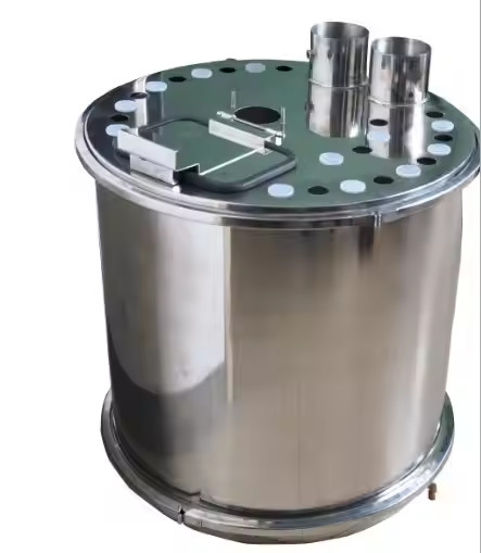 PH150D-24-D Stainless Steel Round Hopper Recycled Powder Coating OEM Customizabl