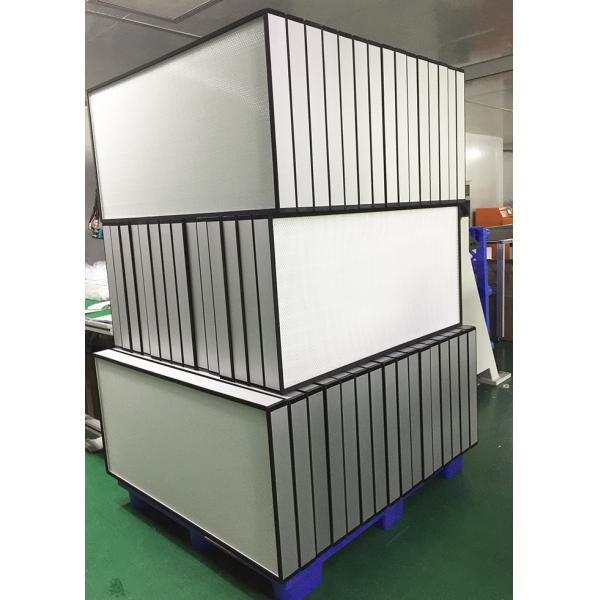 0.03mm Thickness High Volume HEPA Filter , Mini Pleat HEPA Filter With Fiberglass Material