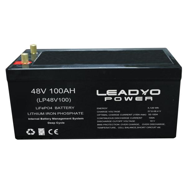 Buy IP67 Lithium Ferro Phosphate 48V 51.2V 105Ah Golf Cart Battery Peak Current 300A/10s Continuous Discharge Current 100A at wholesale prices