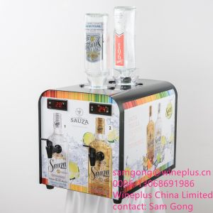 China Double Tank Vodka Chiller Machine / Liquors Chilled Shot Dispenser on sale