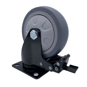 China 4'' TPR Silent Caster Industrial with Safety Dual Locking Caster on sale