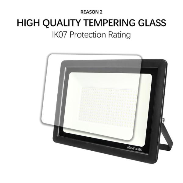 Aluminum Housing 90lm/W Outdoor LED Flood Lights Over 50000 Hours Lifespan
