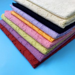 Coloful Handmade DIY Clothes Accessories Embroidered Cotton Lace Fabric