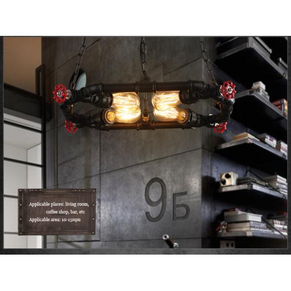 Retro American Iron Dining Room Chandelier Restaurant Bar Kitchen Light Ring Loft Pendant Light(WH-VP-229)
