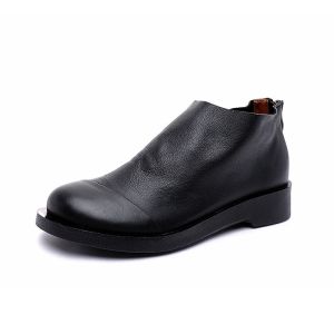 S203 Simple first layer cowhide thick bottom thick heel Guangzhou women's shoes