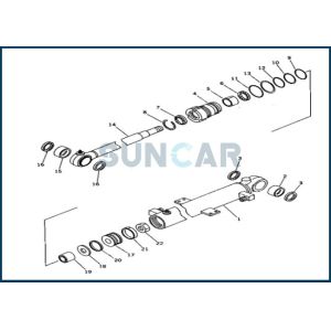 Quality Boom Cylinder Seal Repair Kit for 707-00-50660 7070050660 KOMATSU PC05-6 for sale