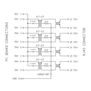 HFJ11-E1G41E-L12RL Conector Rj45 10p10c Gigabyte Ethernet LPJG4843GENL