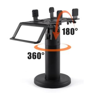 Aluminum Alloy Payment Terminal Stand Black Plastic Credit Card Holder