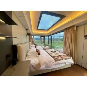 Sale Luxury Beach Villa With Smart Windproof Mobile Prefab Space Capsule House