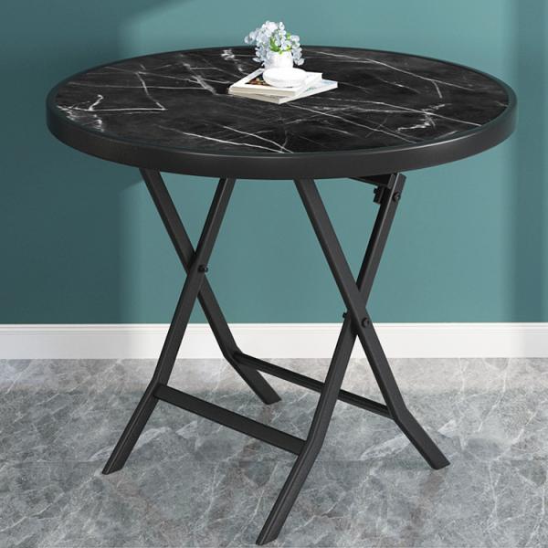 Outdoor Table Metal Tempered Glass Square Round Folding Foldable Coffee Dining Table