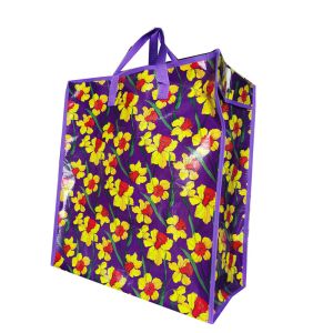 customized size printing design pp woven zip shopping polypropylene bags