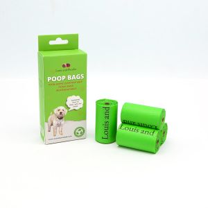 Biodegradable Compostable Poo Bags For Dog Waste Green OEM