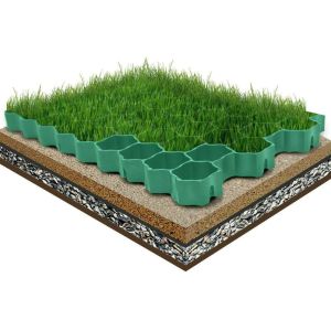 Permeable Grass Pavers Grid Flat-Interlocked,HDPE Plastic Shed Base For Landscaping And Soil Reinforcement In Parking Lots,RV And Boat Storage Pads,Driveways (8 Pieces/22 Sq.Ft.) (Green)