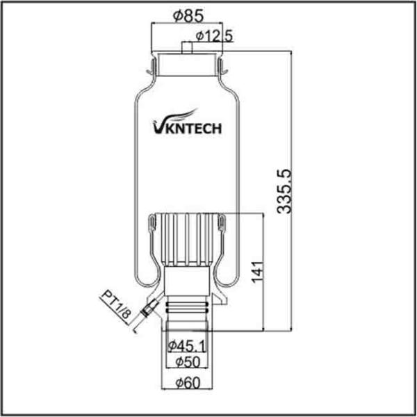 Cb0030 Air Spring Sleeve For Truck 1476415 1381919 VKNTECH 1S6415-1