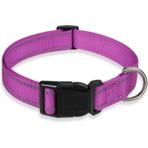 Premium Reflective Dog Collar - Adjustable Safety Nylon Collar for All Dog