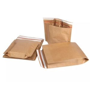 Biodegradable Kraft Paper Handbag CMYK Kraft Paper Tote Bag ISO